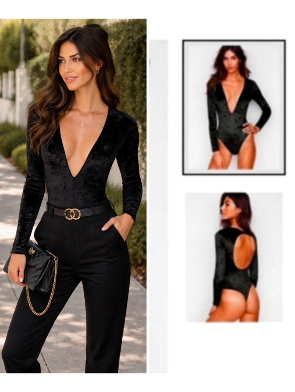 Victoria SECRET Black VELVET BODYSUIT 🕷